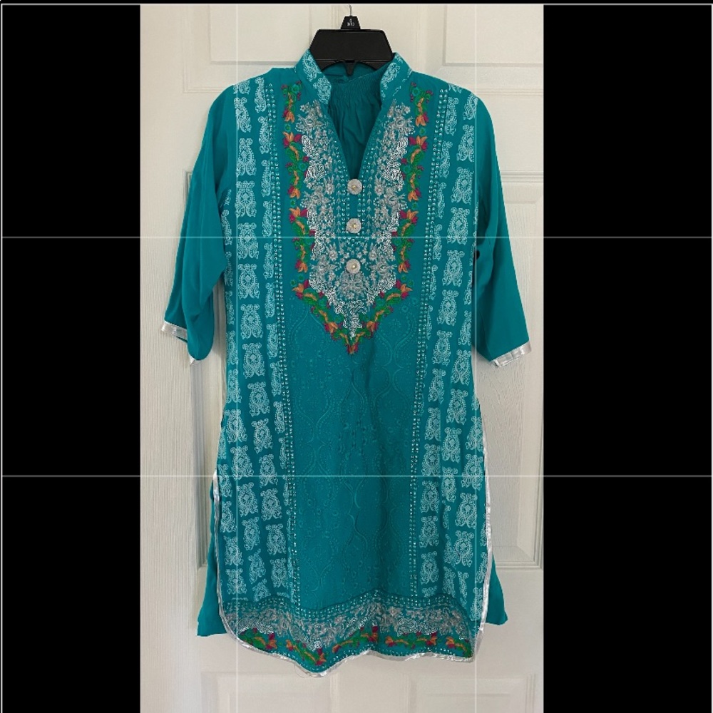kids blue shalwar kameez